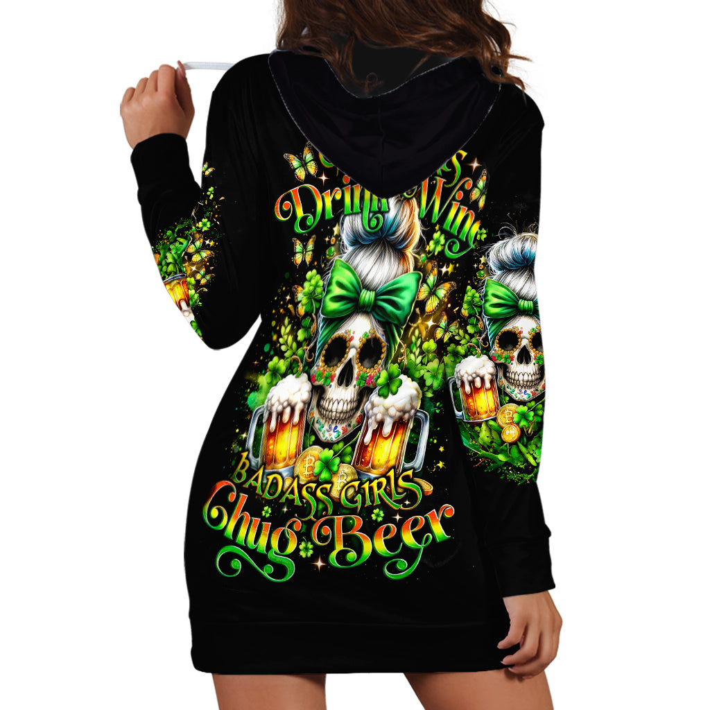 Rose Skull Hoodie Dress No Matter How Much I Try To Be Fucking Nice - Wonder Print Shop