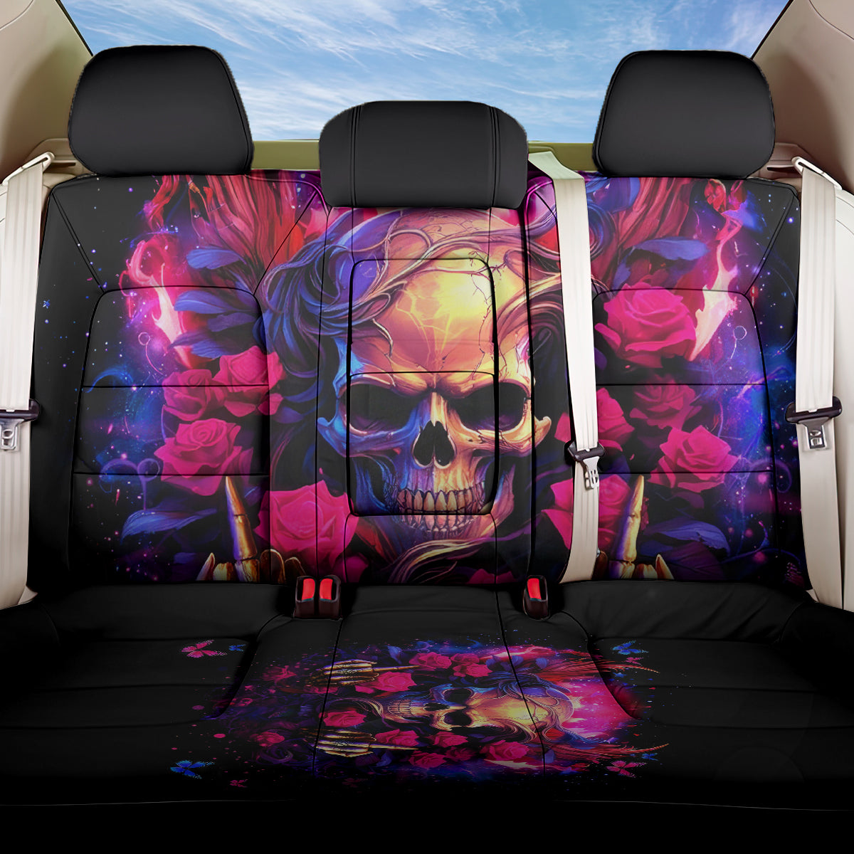 Rose Skull Back Car Seat Cover No Matter How Much I Try To Be Fucking Nice - Wonder Print Shop