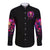 Rose Skull Long Sleeve Button Shirt No Matter How Much I Try To Be Fucking Nice - Wonder Print Shop