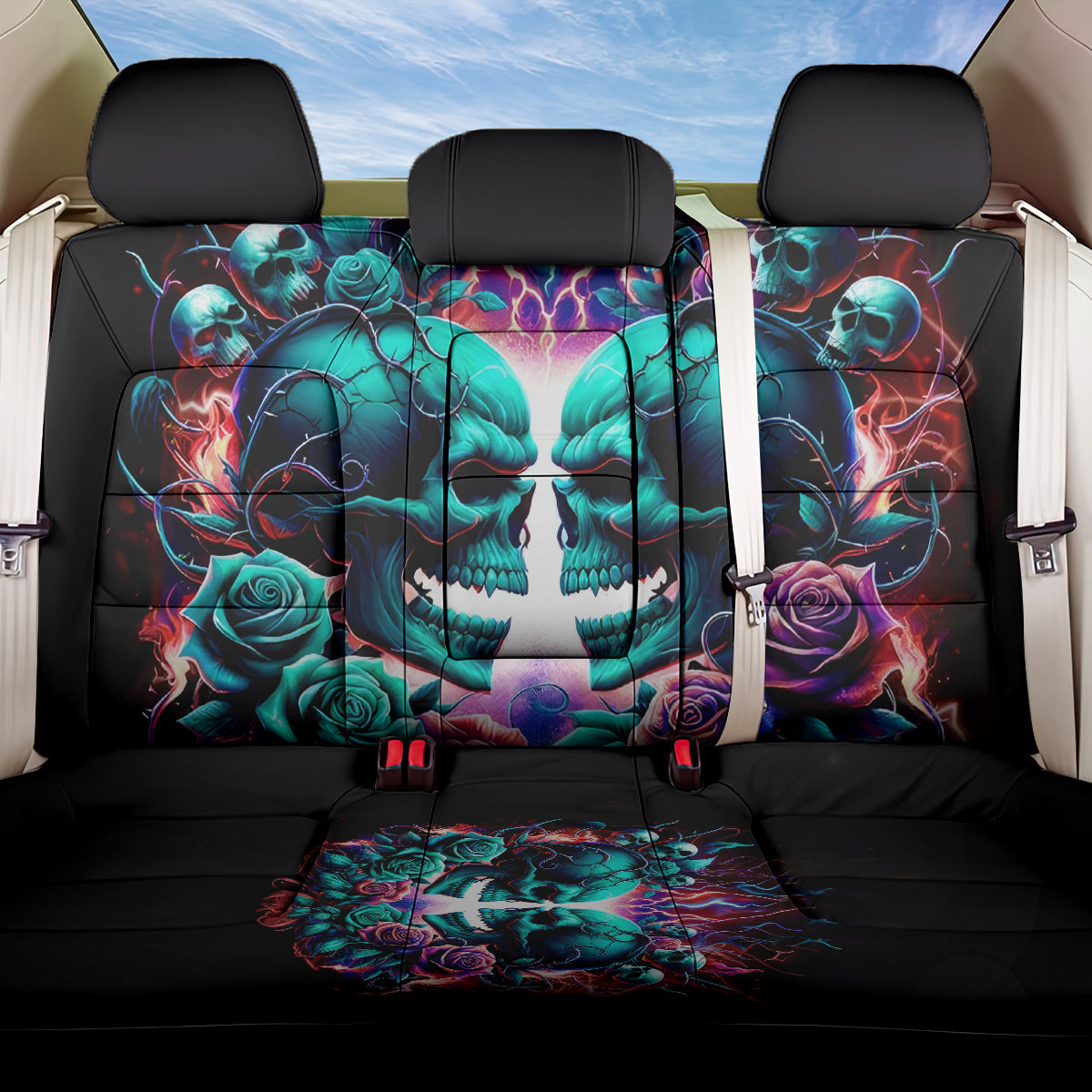 Twin Skull Back Car Seat Cover Don't Try Figure Me out I'm A Special Kind Of Twisted - Wonder Print Shop