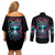 Twin Skull Couples Matching Off Shoulder Short Dress and Long Sleeve Button Shirt Don't Try Figure Me out I'm A Special Kind Of Twisted - Wonder Print Shop