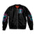 Twin Skull Sleeve Zip Bomber Jacket Don't Try Figure Me out I'm A Special Kind Of Twisted