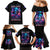 Flame Skull Family Matching Mermaid Dress and Hawaiian Shirt While You Are Talking Behind My Back Freel Free To Bend Down And Kiss My Ass - Wonder Print Shop