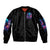 Flame Skull Sleeve Zip Bomber Jacket While You Are Talking Behind My Back Freel Free To Bend Down And Kiss My Ass