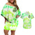 Irish Skull Couples Matching Off Shoulder Short Dress and Hawaiian Shirt Drink Up Bitch - Wonder Print Shop