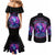 Lady Skull Couples Matching Mermaid Dress and Long Sleeve Button Shirt I'm Not Anti Social I'm Just Not User Friendly