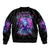 Lady Skull Sleeve Zip Bomber Jacket I'm Not Anti Social I'm Just Not User Friendly - Wonder Print Shop