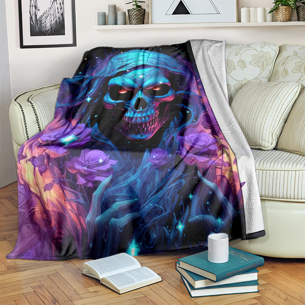 Flame Skull Blanket Its Not How Crazy I Am But How Much I enjoy It That Makes Me Dangeous