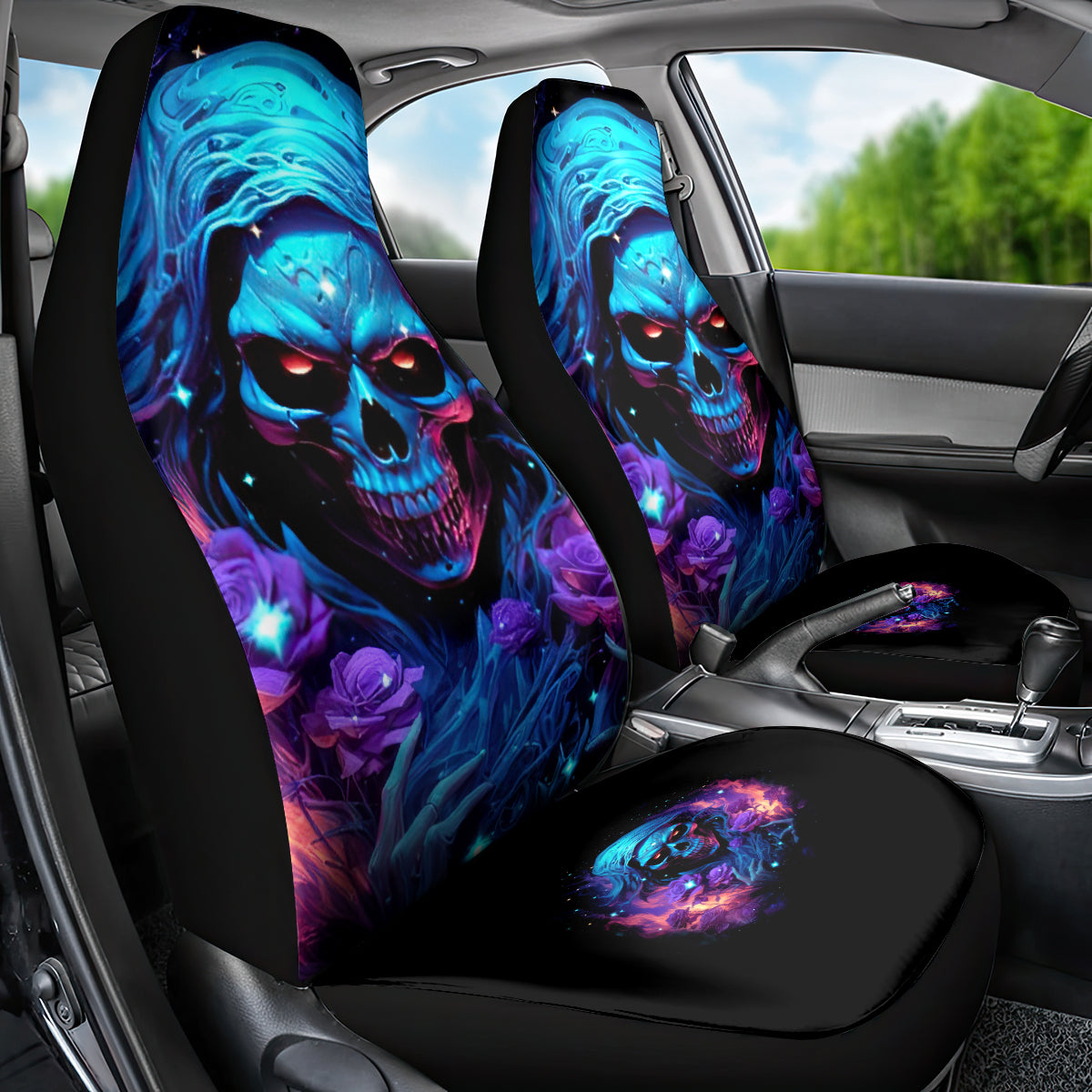 Flame Skull Car Seat Cover Its Not How Crazy I Am But How Much I enjoy It That Makes Me Dangeous - Wonder Print Shop