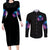 Flame Skull Couples Matching Long Sleeve Bodycon Dress and Long Sleeve Button Shirt Its Not How Crazy I Am But How Much I enjoy It That Makes Me Dangeous - Wonder Print Shop