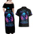 Flame Skull Couples Matching Off Shoulder Maxi Dress and Hawaiian Shirt Its Not How Crazy I Am But How Much I enjoy It That Makes Me Dangeous - Wonder Print Shop