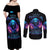 Flame Skull Couples Matching Off Shoulder Maxi Dress and Long Sleeve Button Shirt Its Not How Crazy I Am But How Much I enjoy It That Makes Me Dangeous - Wonder Print Shop