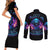 Flame Skull Couples Matching Short Sleeve Bodycon Dress and Long Sleeve Button Shirt Its Not How Crazy I Am But How Much I enjoy It That Makes Me Dangeous - Wonder Print Shop