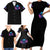 Flame Skull Family Matching Short Sleeve Bodycon Dress and Hawaiian Shirt Its Not How Crazy I Am But How Much I enjoy It That Makes Me Dangeous - Wonder Print Shop