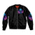 Flame Skull Sleeve Zip Bomber Jacket Its Not How Crazy I Am But How Much I enjoy It That Makes Me Dangeous