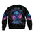 Flame Skull Sleeve Zip Bomber Jacket Its Not How Crazy I Am But How Much I enjoy It That Makes Me Dangeous