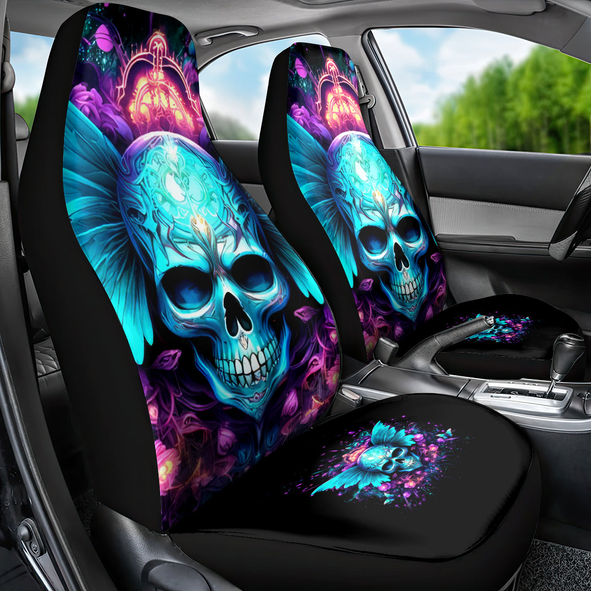 Fairy Skull Car Seat Cover In My Next Life I Want To Be The Karme Fairy - Wonder Print Shop