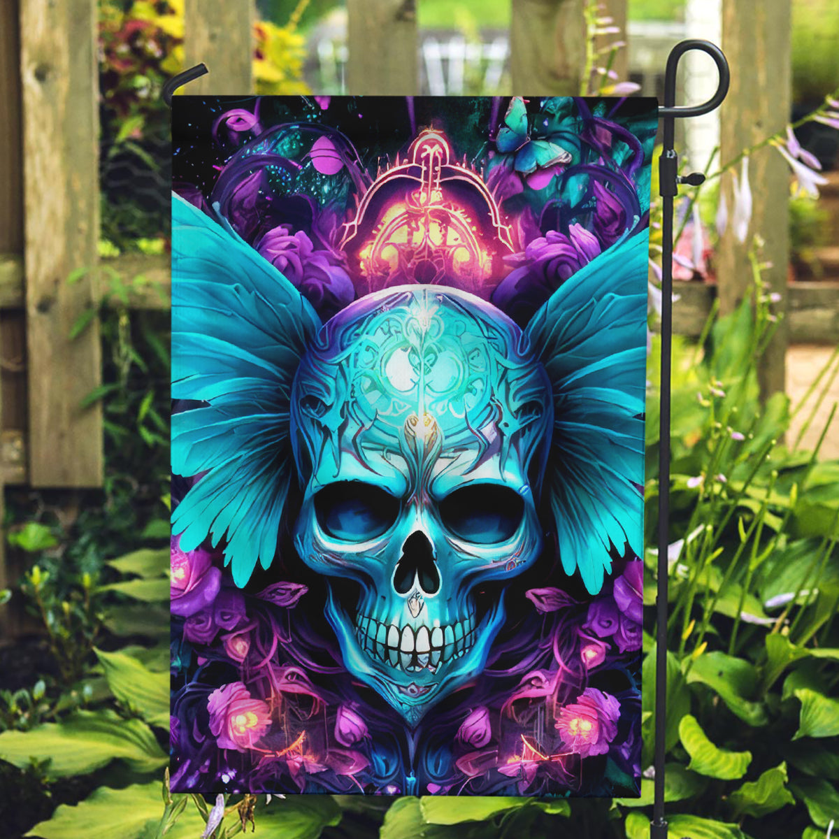 Fairy Skull Garden Flag In My Next Life I Want To Be The Karme Fairy - Wonder Print Shop