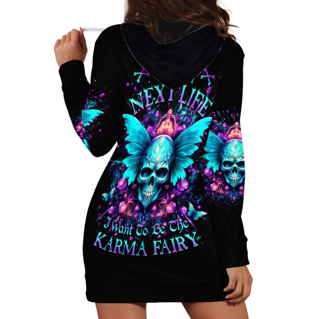 Fairy Skull Hoodie Dress In My Next Life I Want To Be The Karme Fairy - Wonder Print Shop