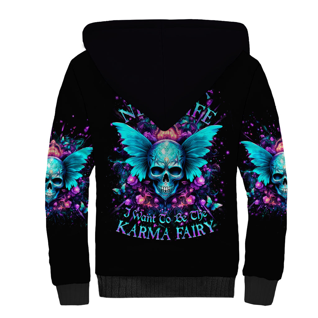 Fairy Skull Sherpa Hoodie In My Next Life I Want To Be The Karme Fairy