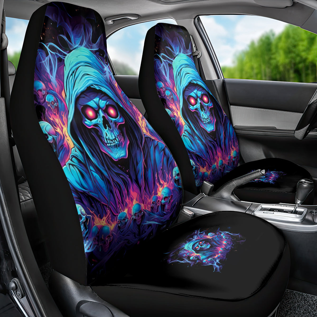 Reaper Skull Car Seat Cover When I Was Born The Devil Said Oh Shit Competition - Wonder Print Shop