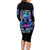 Reaper Skull Family Matching Long Sleeve Bodycon Dress and Hawaiian Shirt When I Was Born The Devil Said Oh Shit Competition - Wonder Print Shop