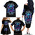 Reaper Skull Family Matching Off Shoulder Long Sleeve Dress and Hawaiian Shirt When I Was Born The Devil Said Oh Shit Competition - Wonder Print Shop