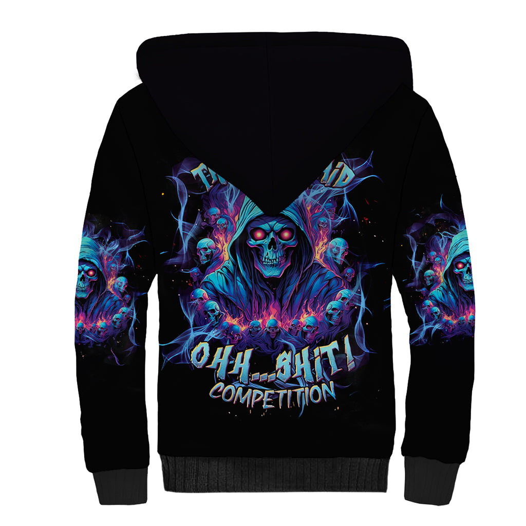 Reaper Skull Sherpa Hoodie When I Was Born The Devil Said Oh Shit Competition