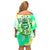 Irish Skull Family Matching Off Shoulder Short Dress and Hawaiian Shirt Oho Lucky Mama - Wonder Print Shop