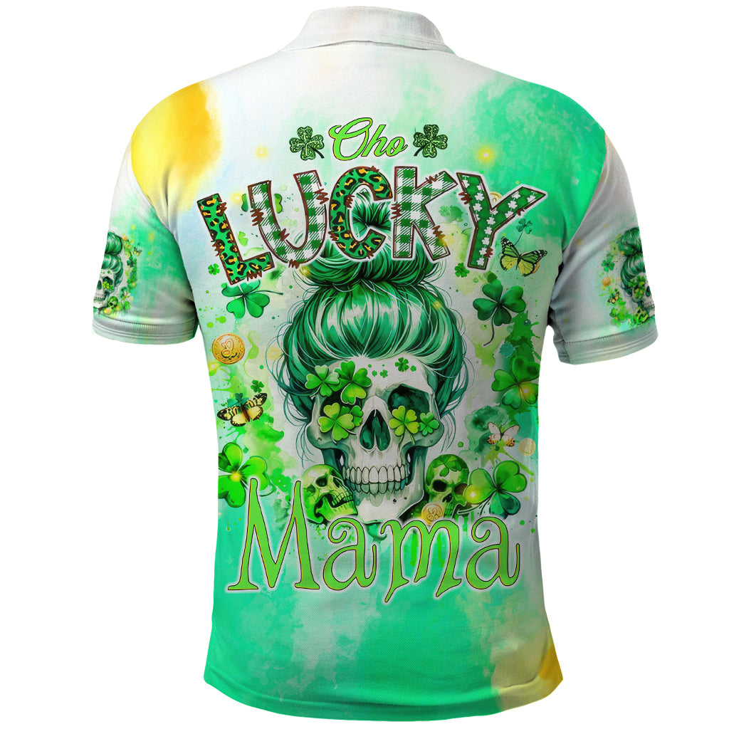 Irish Skull Polo Shirt Oho Lucky Mama - Wonder Print Shop