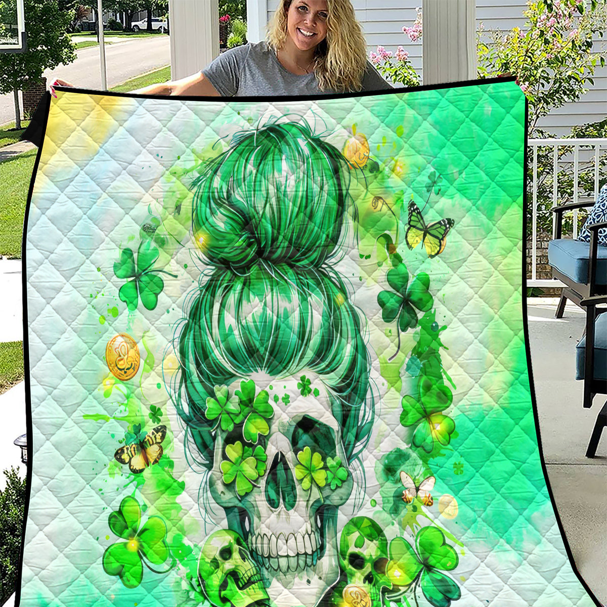 Irish Skull Quilt Oho Lucky Mama