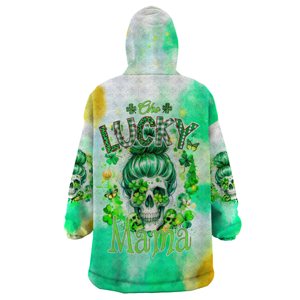 Irish Skull Wearable Blanket Hoodie Oho Lucky Mama