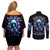 Reaper Skull Couples Matching Off Shoulder Short Dress and Long Sleeve Button Shirt Don't Try To Figure Me Out - Wonder Print Shop