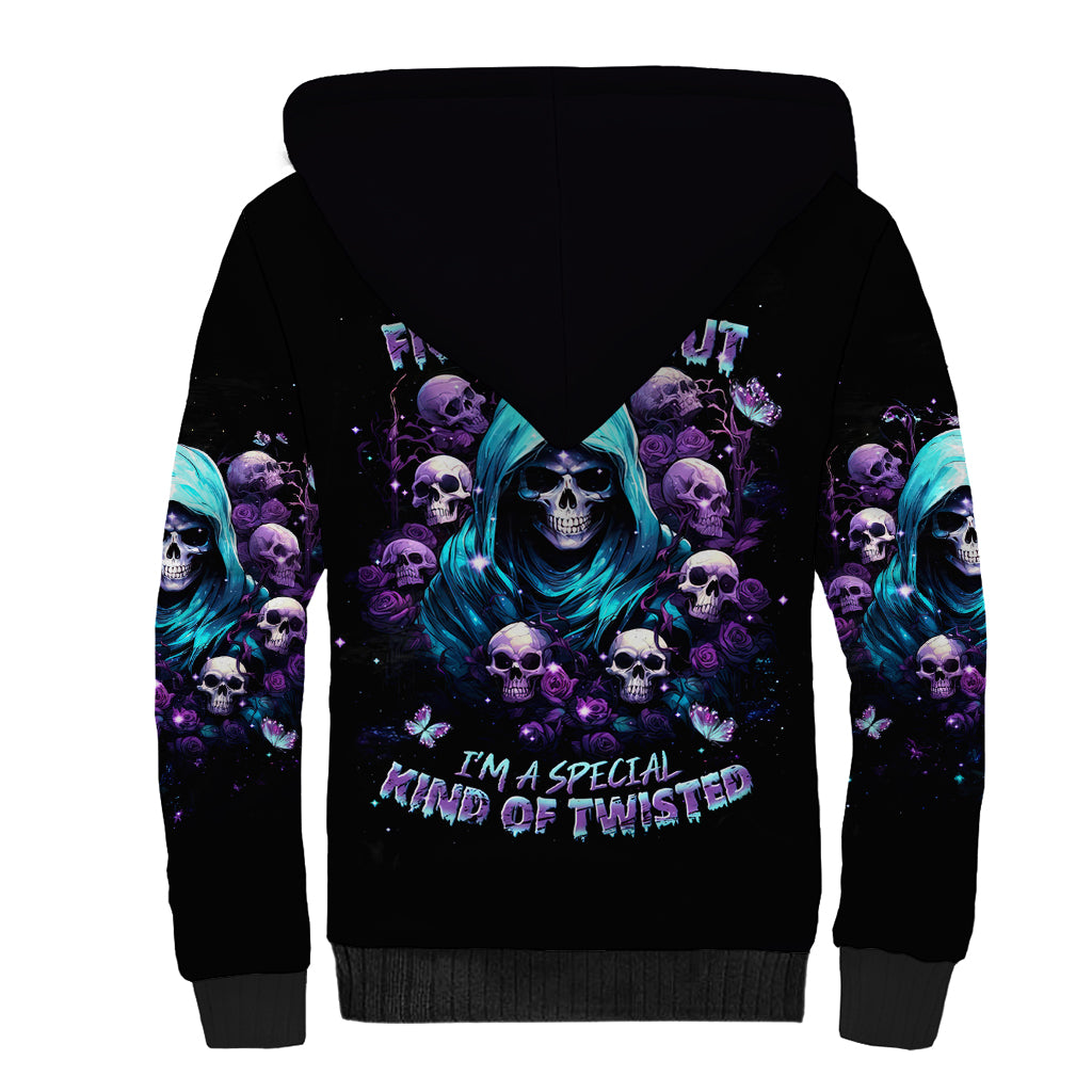 Reaper Skull Sherpa Hoodie Don't Try To Figure Me Out