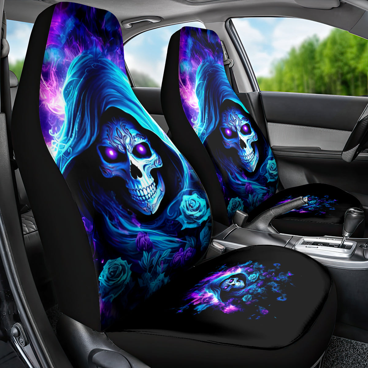 Rose Skull Car Seat Cover If My Mouth Doesn't Say It - Wonder Print Shop