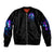 Rose Skull Sleeve Zip Bomber Jacket If My Mouth Doesn't Say It