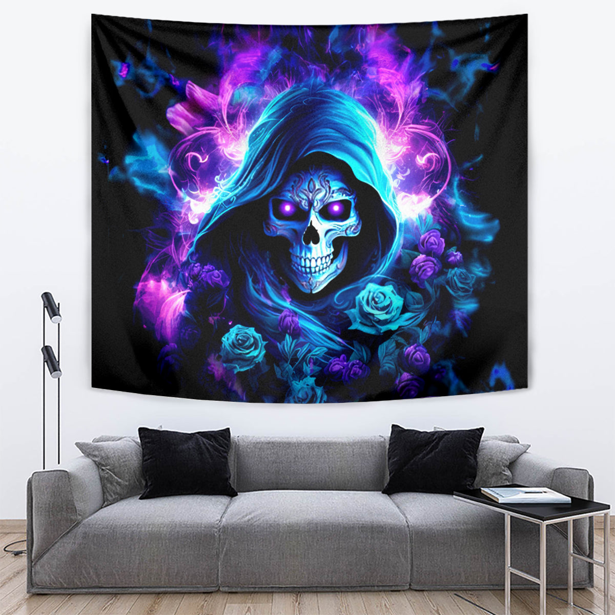 Rose Skull Tapestry If My Mouth Doesn't Say It