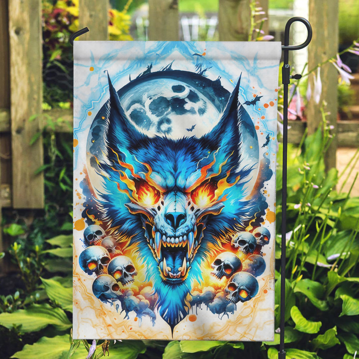 Wolf Skull Garden Flag You First Mistake Was Thinking I Was One Of The Sheep - Wonder Print Shop