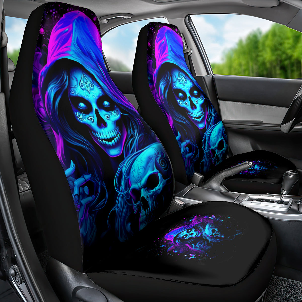 Witch Skull Car Seat Cover The Good Girl In Me Got Tired Of The Bullshit - Wonder Print Shop