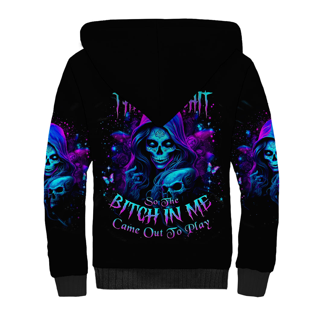 Witch Skull Sherpa Hoodie The Good Girl In Me Got Tired Of The Bullshit