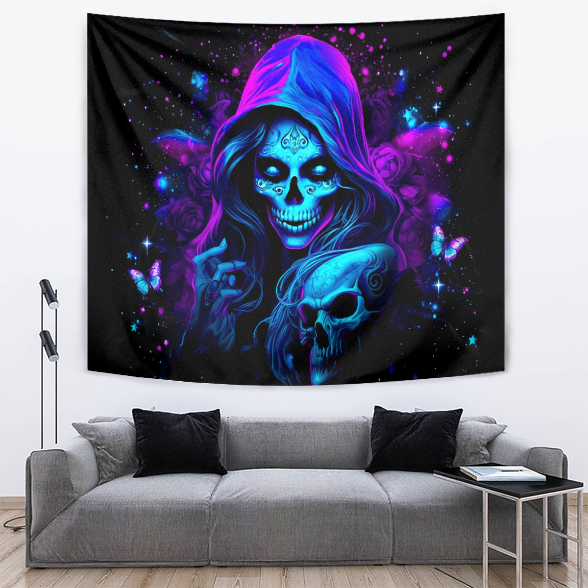 Witch Skull Tapestry The Good Girl In Me Got Tired Of The Bullshit