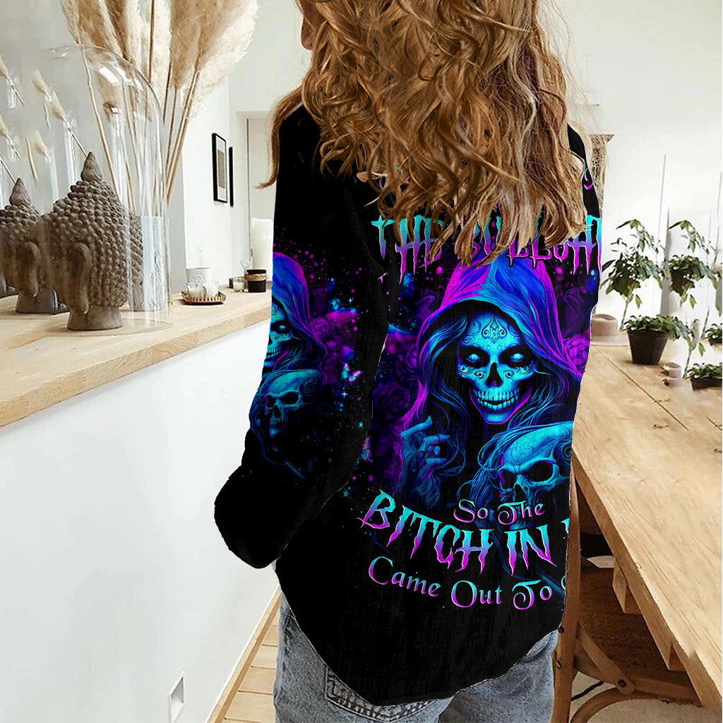 Witch Skull Women Casual Shirt The Good Girl In Me Got Tired Of The Bullshit