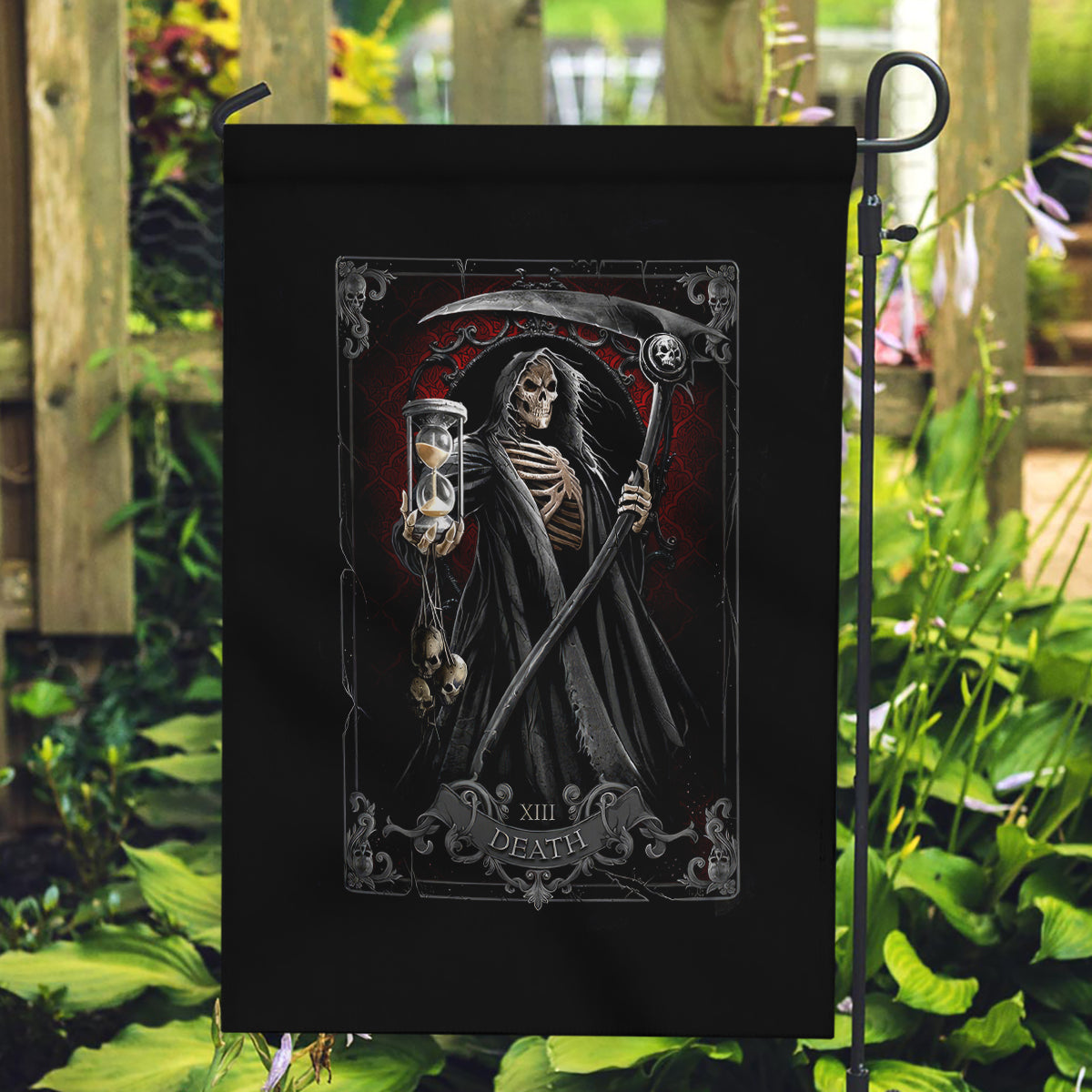 Skull Garden Flag Death Reaper Arcana - Wonder Print Shop