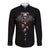 Skull Long Sleeve Button Shirt Death Reaper Arcana - Wonder Print Shop