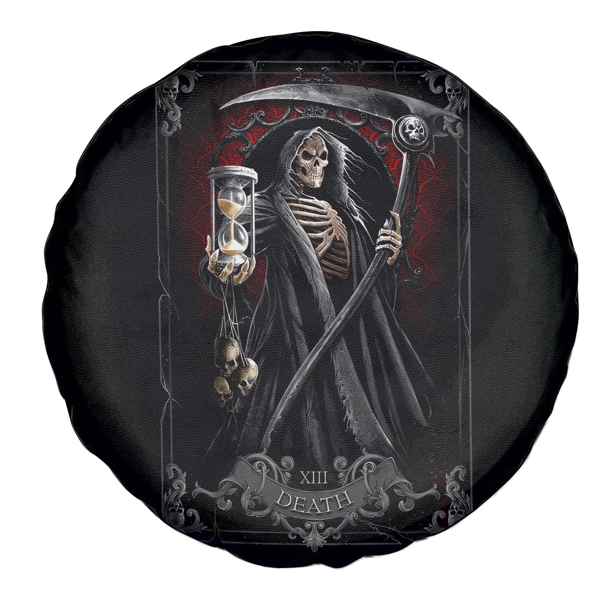 Skull Spare Tire Cover Death Reaper Arcana - Wonder Print Shop