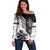 Skull Off Shoulder Sweater Riding Motocycle - Wonder Print Shop