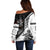 Skull Off Shoulder Sweater Riding Motocycle - Wonder Print Shop