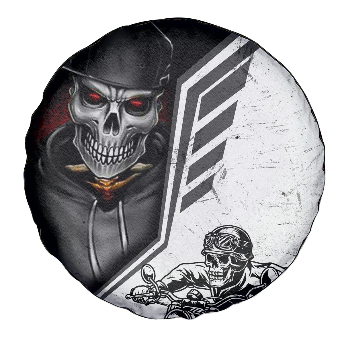 Skull Spare Tire Cover Riding Motocycle - Wonder Print Shop