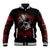 Skull Baseball Jacket Bloody Skull Scream - Wonder Print Shop