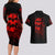 Skull Couples Matching Long Sleeve Bodycon Dress and Hawaiian Shirt Bloody Skull Scream - Wonder Print Shop